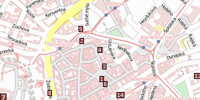 Franziskanerkirche  Stadtplan