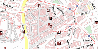 Stadtplan Hlavné námestie  Bratislava