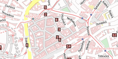 Stadtplan Primatialpalais Bratislava