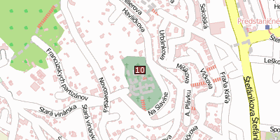 Slavín Bratislava Stadtplan