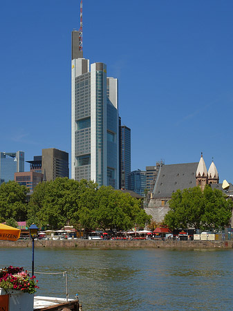 Skyline von Frankfurt mit Schöfferhofer Weizen Foto 