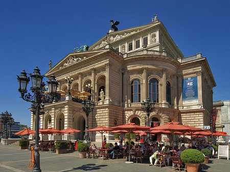 Alte Oper mit Schirmen